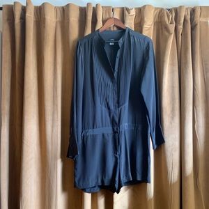 J Crew Long Sleeve Silk Romper